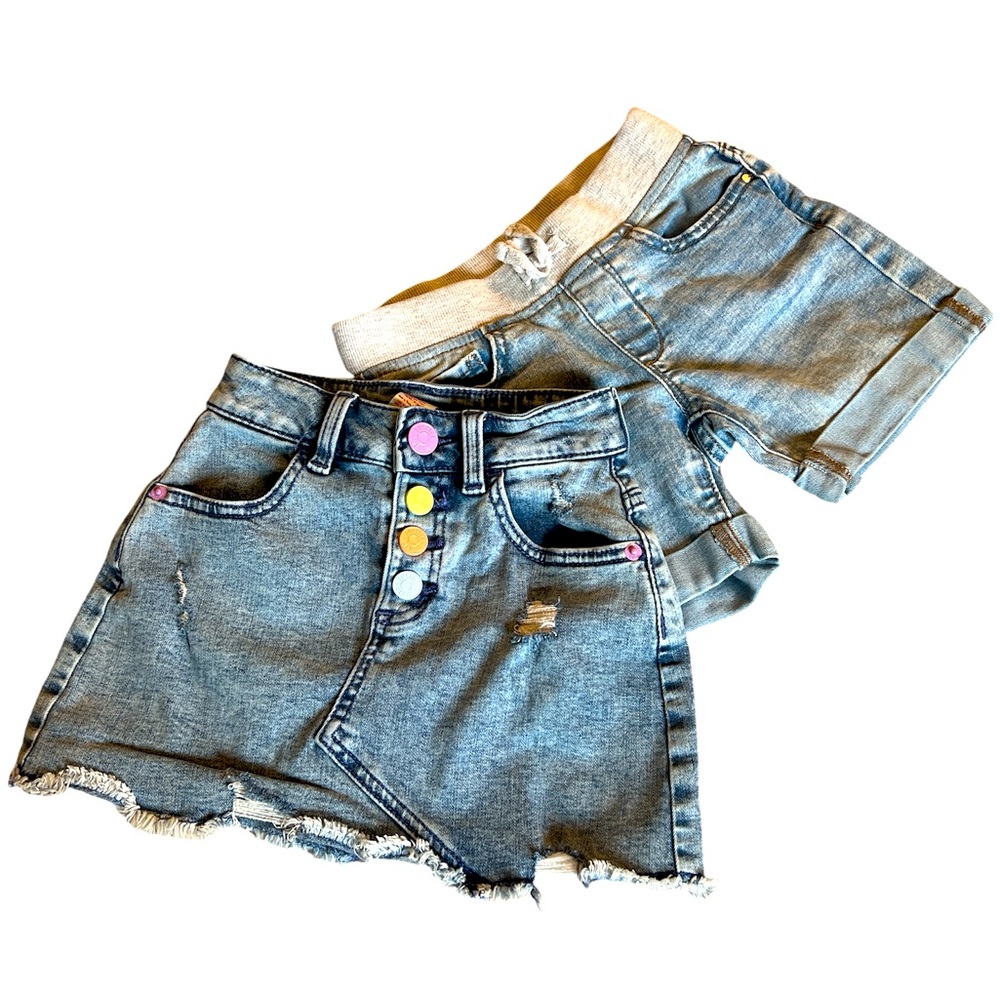 🟢 BUNDLE 2 ITEMS for 20$ - GIRLS JEANS Skirt and Shorts